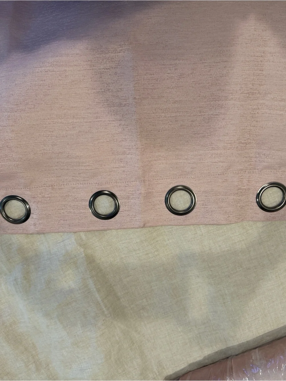 Dusty Pink Grommet Drapery Panels set of 2